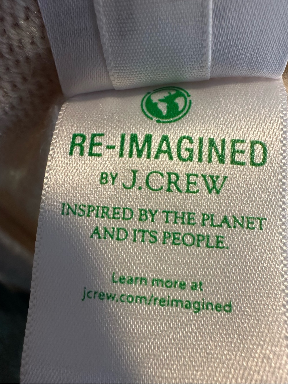 J. Crew Reimagined Lambswool Blend Soft Oatmeal Cream Crewneck Sweater Sz L - Picture 9 of 9